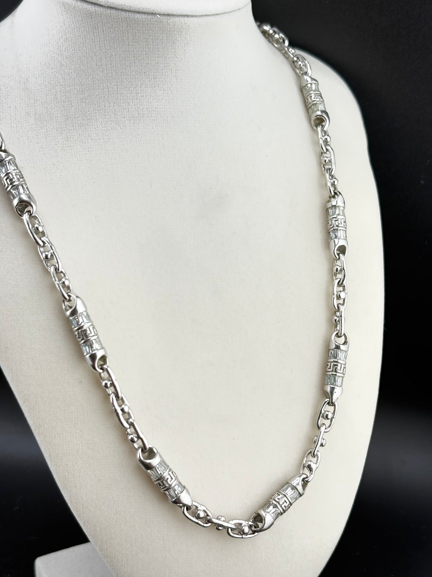 .925 Sterling Silver Barrel Link Necklace – 6.5mm / 25"