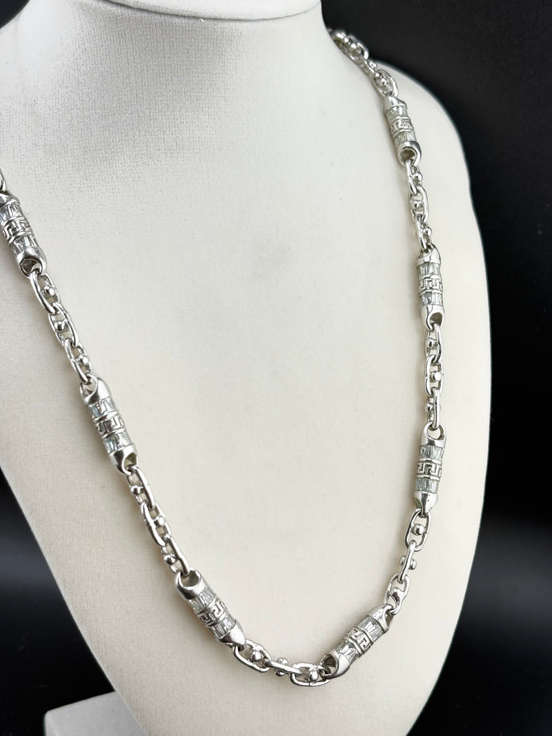 .925 Sterling Silver Barrel Link Necklace – 6.5mm / 25"