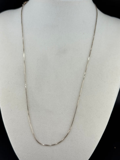 .925 Sterling Silver Box Chain Necklace – 0.88mm / 20"