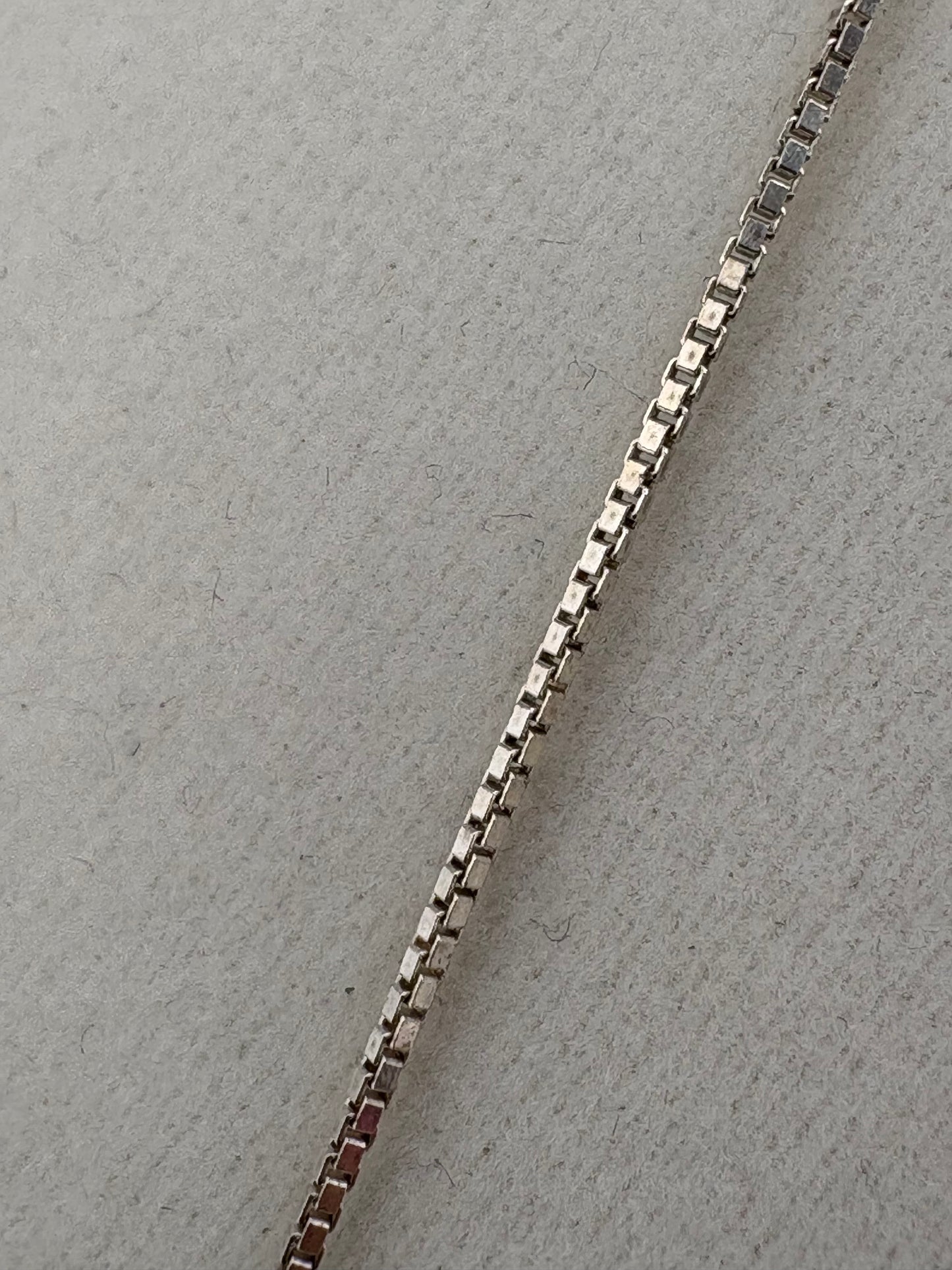 .925 Sterling Silver Box Chain Necklace – 0.88mm / 20"