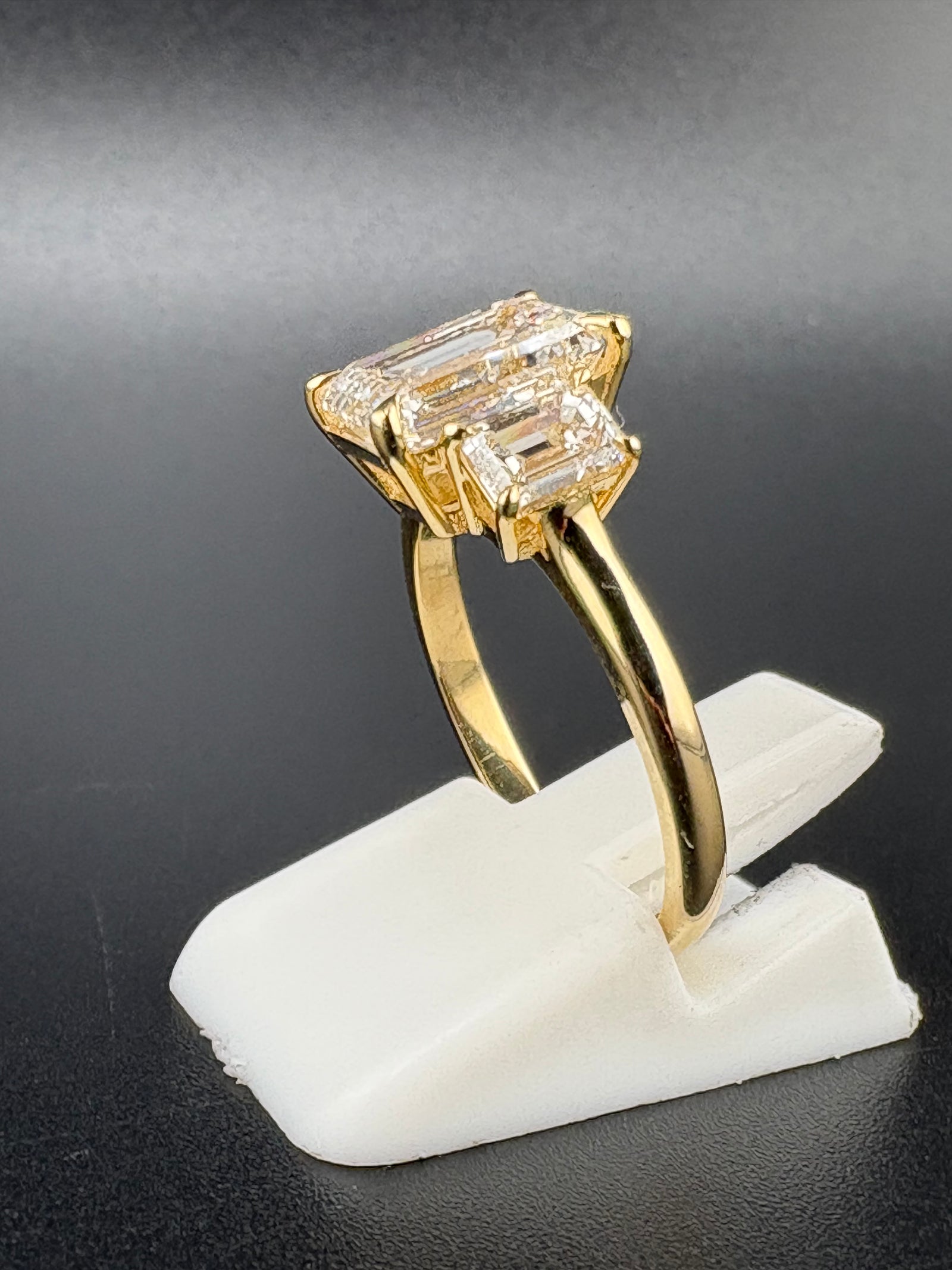 14K Solid Gold 2.02 CTW Emerald Cut Ring – Size 5.75 alternate product view