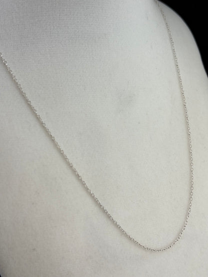 .925 Sterling Silver Cable Chain Necklace – 0.57mm / 18"
