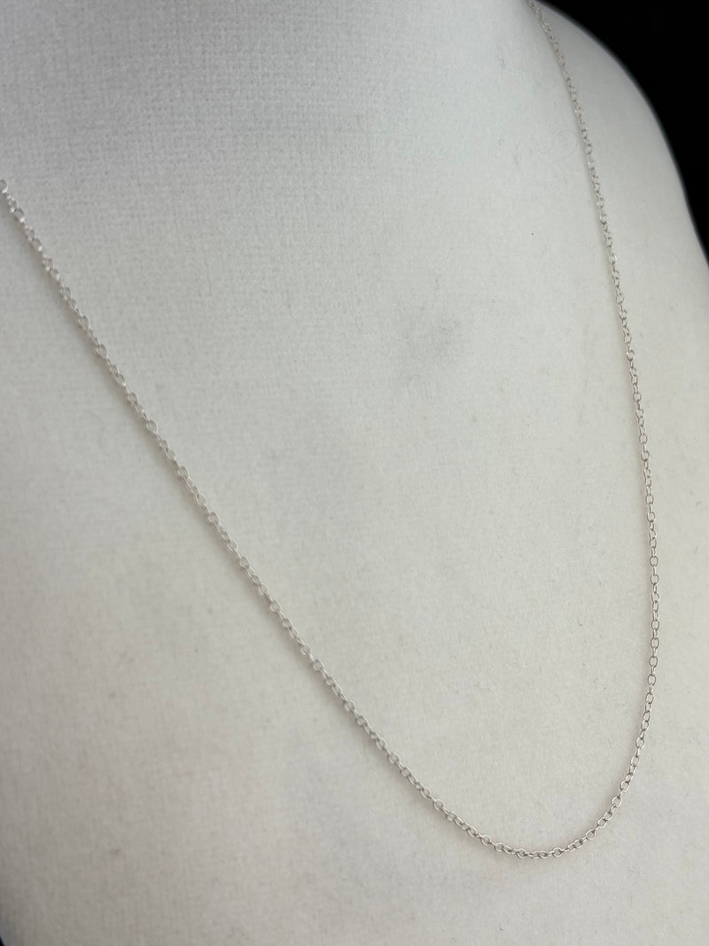 .925 Sterling Silver Cable Chain Necklace – 0.57mm / 18"