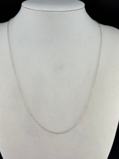 .925 Sterling Silver Cable Chain Necklace – 0.57mm / 18"