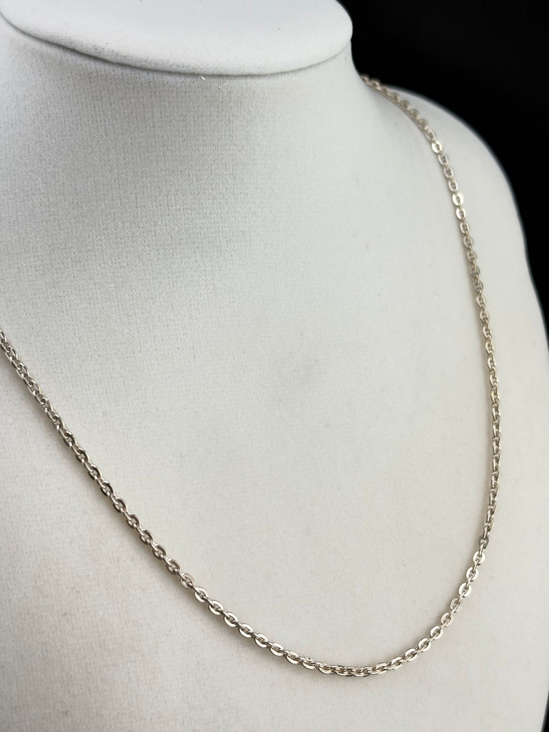 .925 Sterling Silver Flat Cable Chain Necklace – 1.7mm / 24"