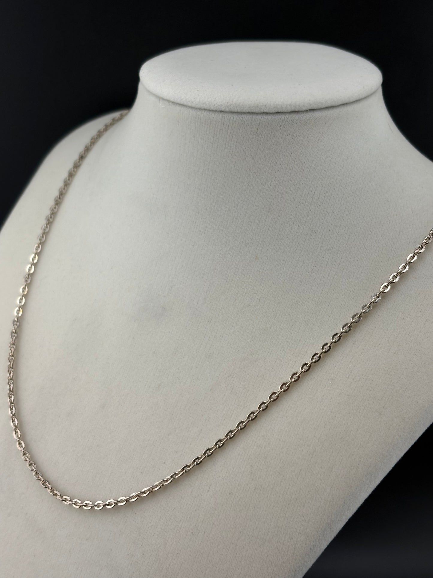 .925 Sterling Silver Flat Cable Chain Necklace – 1.7mm / 24"