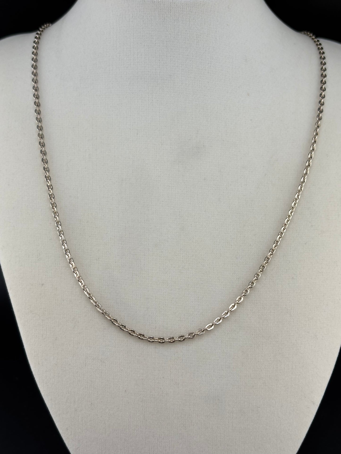 .925 Sterling Silver Flat Cable Chain Necklace – 1.7mm / 24"