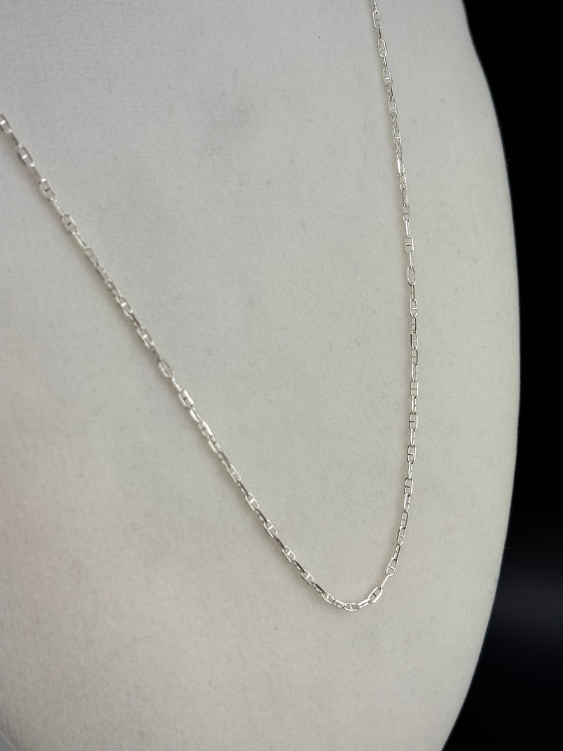 .925 Sterling Silver Mariner Link Necklace – 1.6mm / 18"