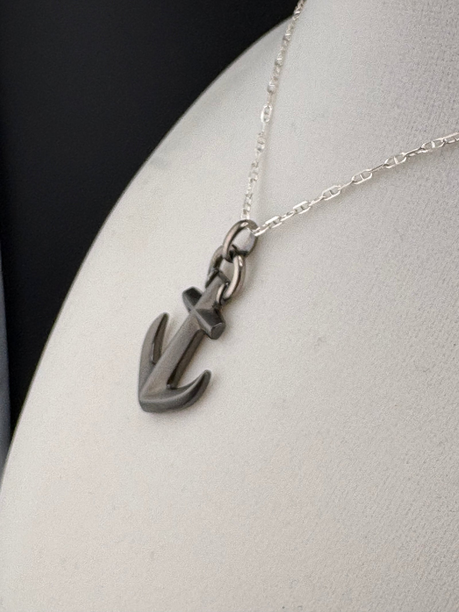 .925 Sterling Silver Anchor Pendant – 20mm / 1.5" alternate product view