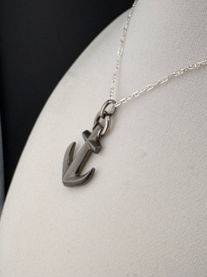 .925 Sterling Silver Anchor Pendant – 20mm / 1.5"