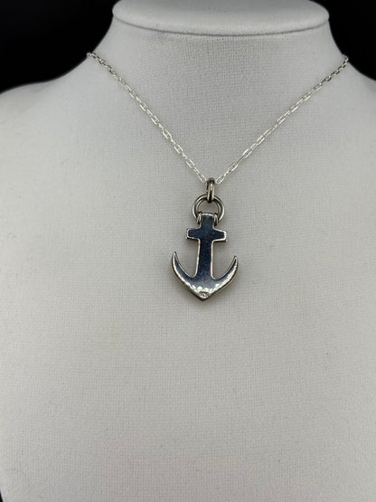.925 Sterling Silver Anchor Pendant – 20mm / 1.5"
