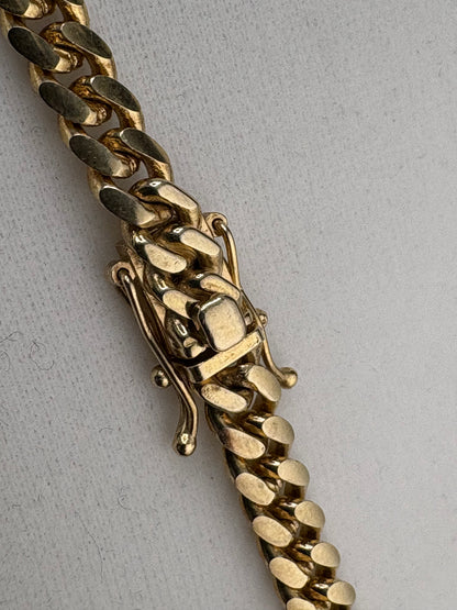 .925 Sterling Silver Cuban Link Necklace – 14K Gold Bonded – 5.9mm / 24.5"
