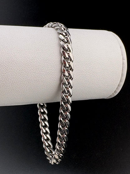 .925 Sterling Silver Cuban Link Bracelet – 6.02mm / 7.5"