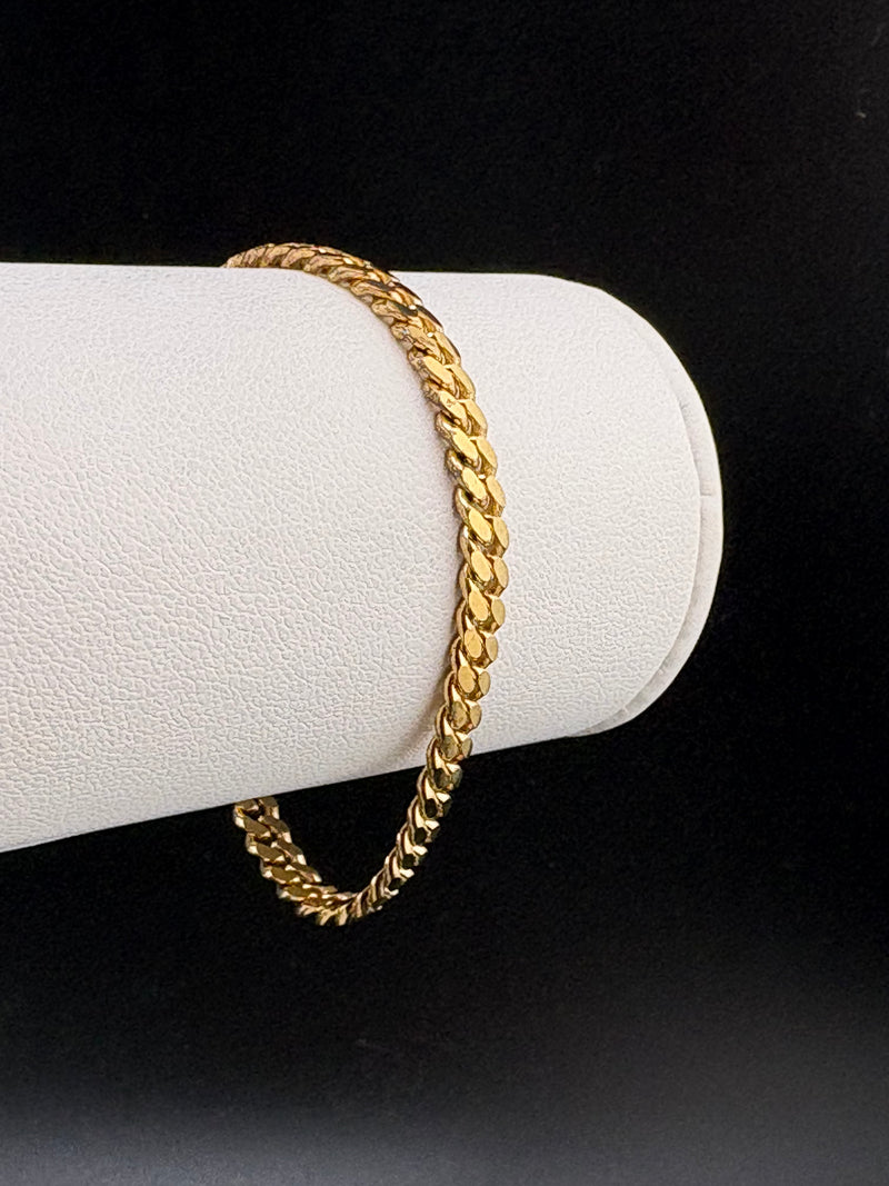 .925 Gold Bonded Cuban Link Bracelet – 7.54g - 4.07mm / 6"