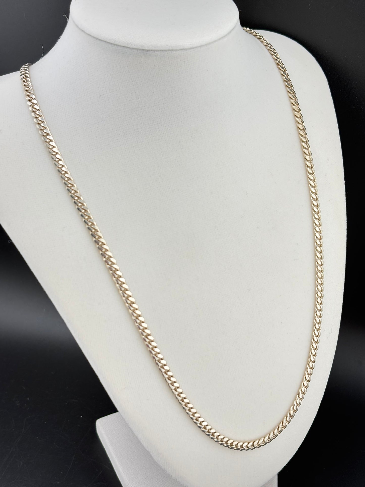 .925 Sterling Silver Cuban Link Necklace – 27.3g - 4.15mm / 24"