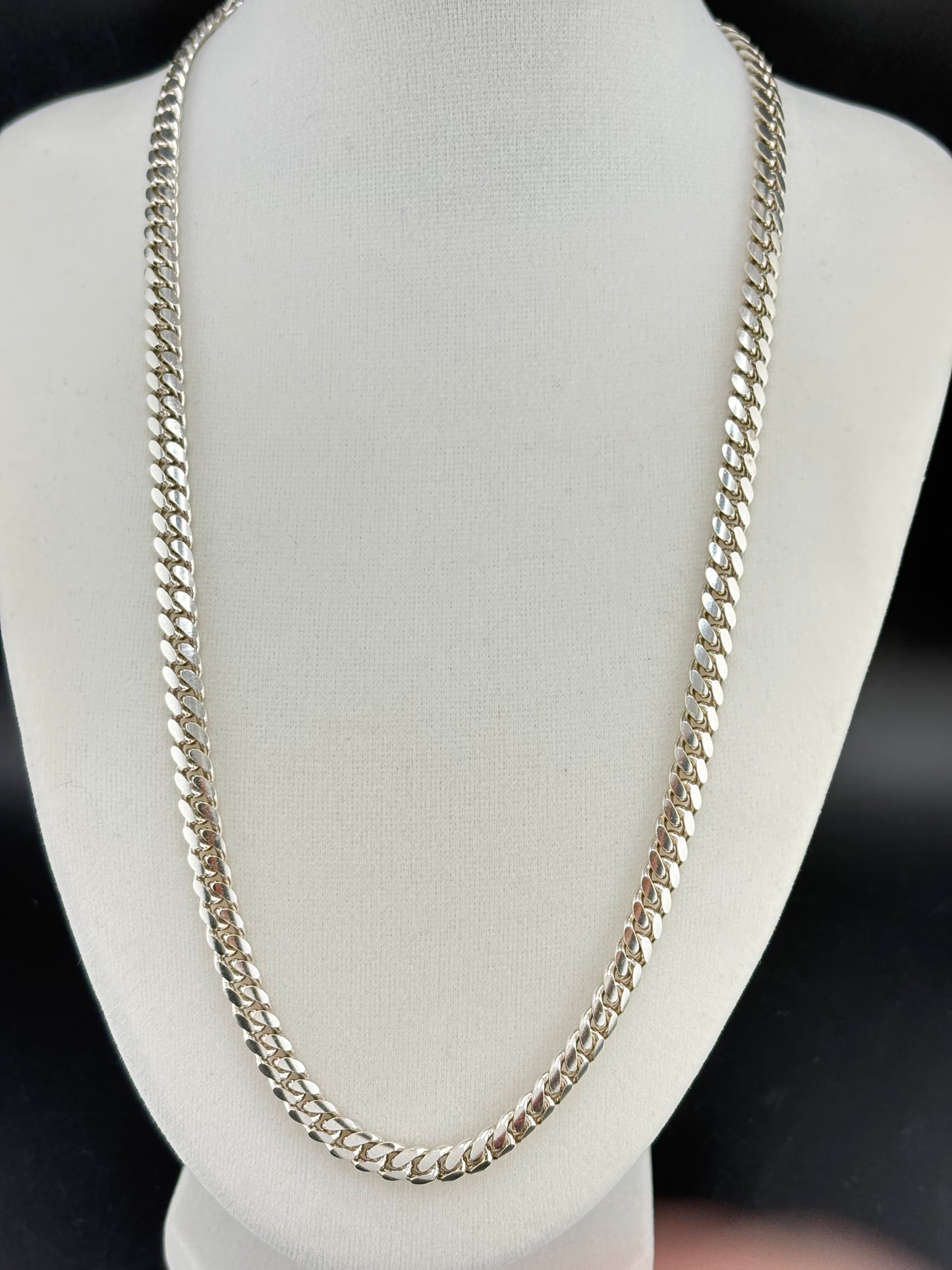 .925 Sterling Silver Cuban Link Necklace – 52g - 6.02mm / 24"