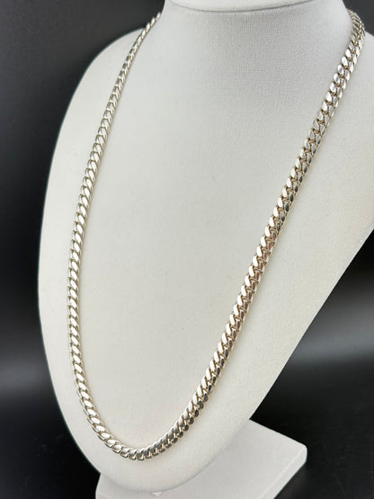 .925 Sterling Silver Cuban Link Necklace – 52g - 6.02mm / 24"