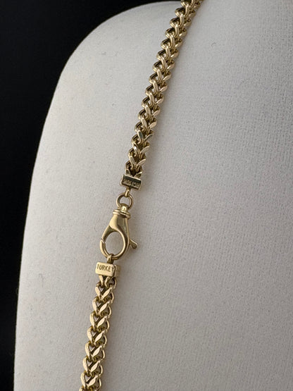 10K Gold Franco Link Necklace – 16.77g - 4.45mm / 26"