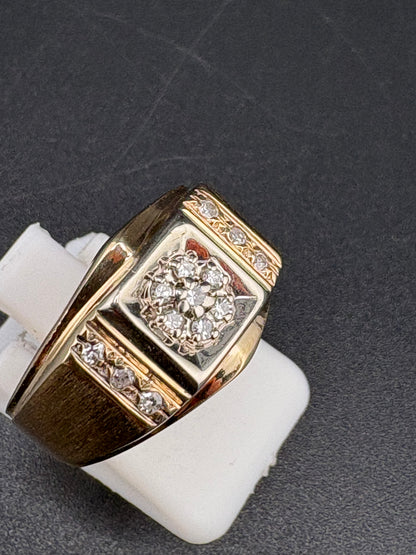 10K Gold Diamond Ring – 1 CTW - 4.6g / Size 8