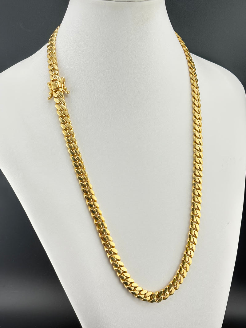 14K Gold Bonded over .925 Silver Cuban Link Necklace – 106.8g - 8.5mm / 24"