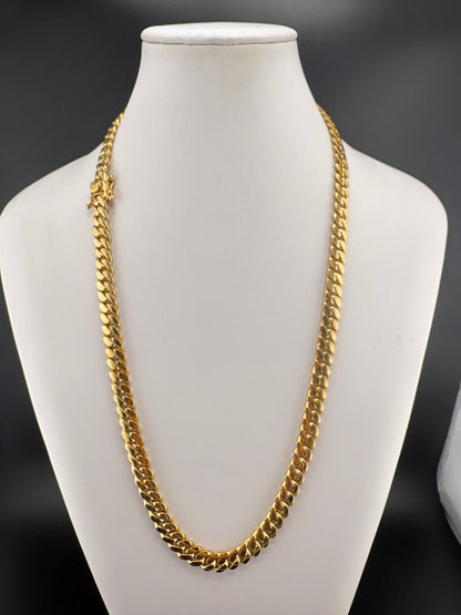 14K Gold Bonded over .925 Silver Cuban Link Necklace – 106.8g - 8.5mm / 24"