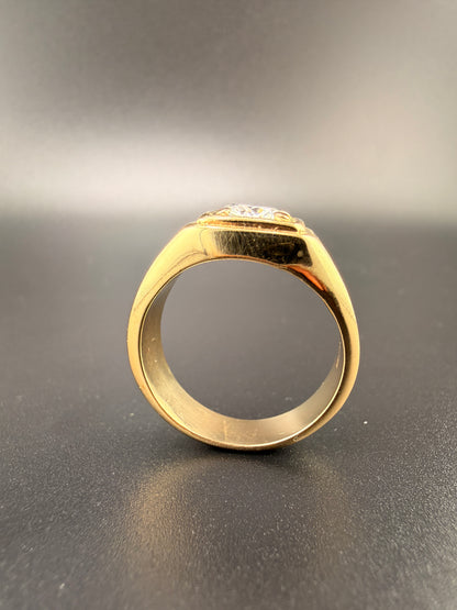 Solid 14K Gold  Men's Ring| 10 Grams | Size 9.5 | Luxury Men's Statement Ring