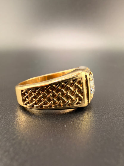 Solid 14K Gold  Men's Ring| 10 Grams | Size 9.5 | Luxury Men's Statement Ring