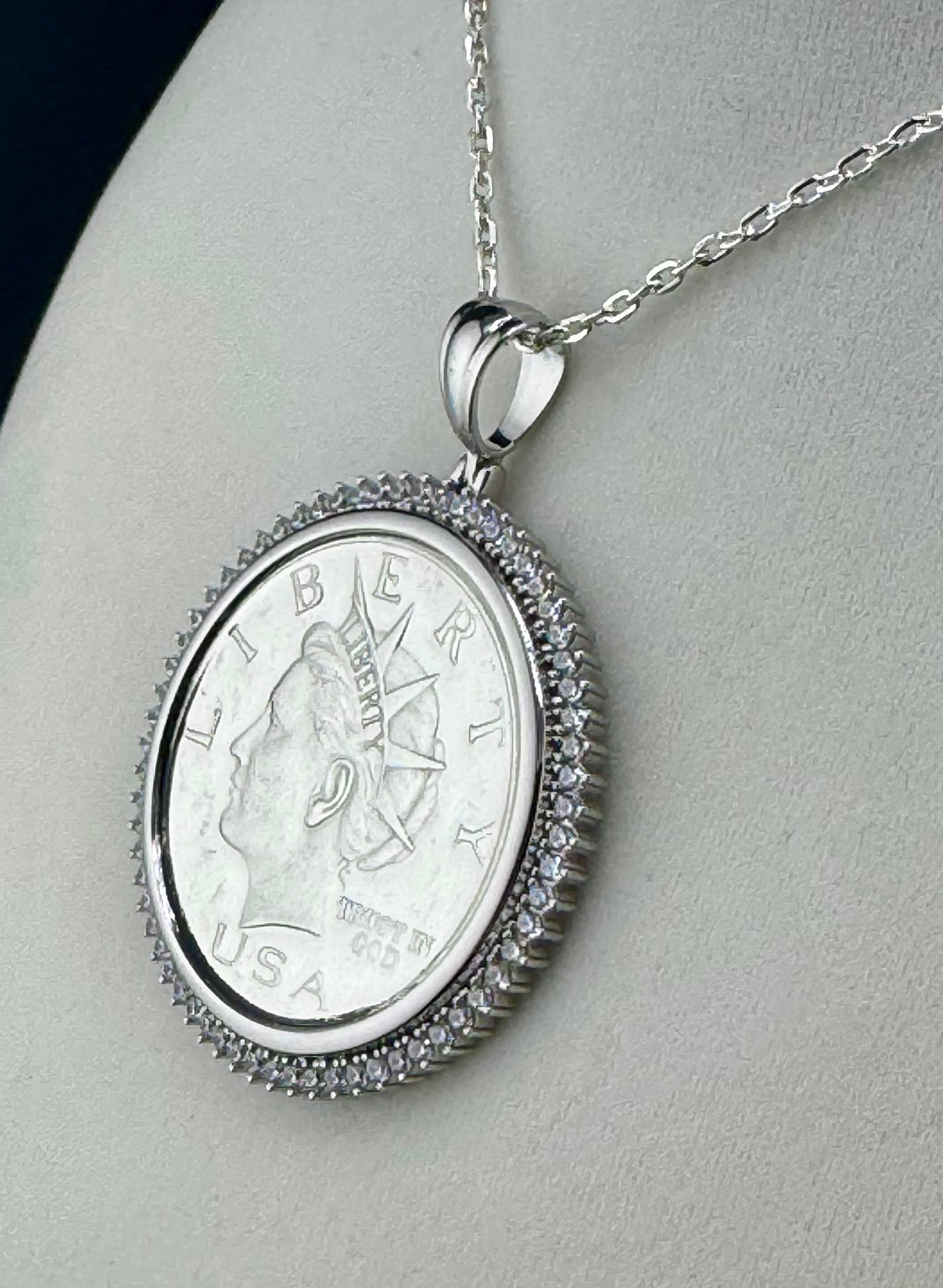 Pure Silver $10 Coin Pendant alternate product view