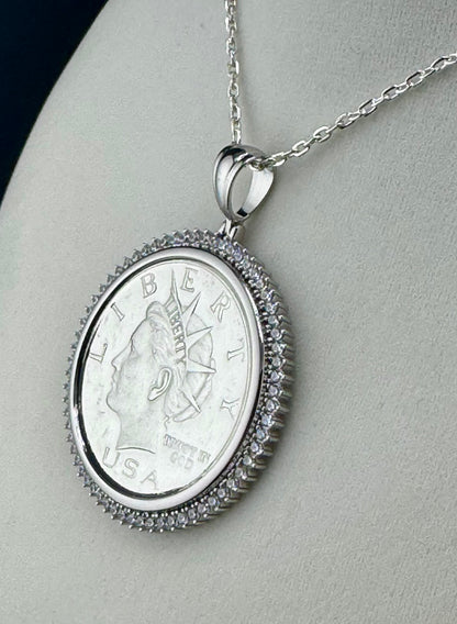 Pure Silver $10 Coin Pendant