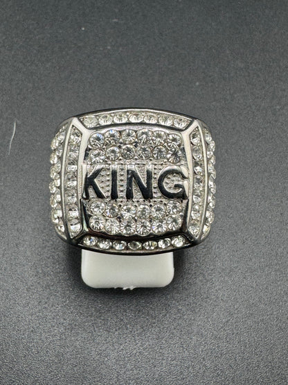CZ Diamond “KING” Stainless Steel Ring – 20.4mm Wide, Size 10
