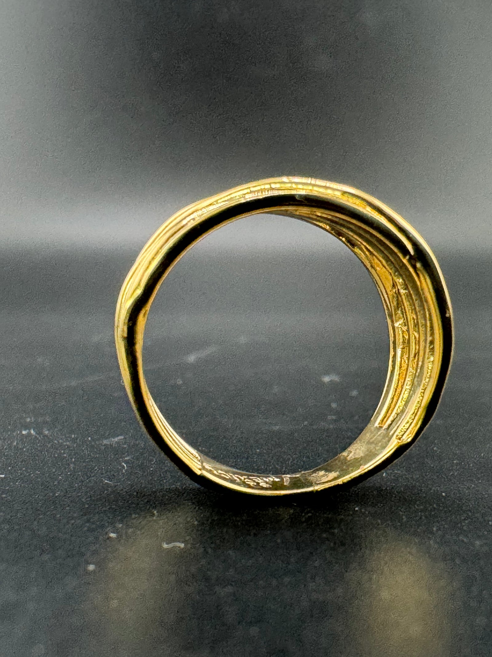 Gold Plated Sterling Silver Woven Style Ring – Size 7, 5 Grams detail view