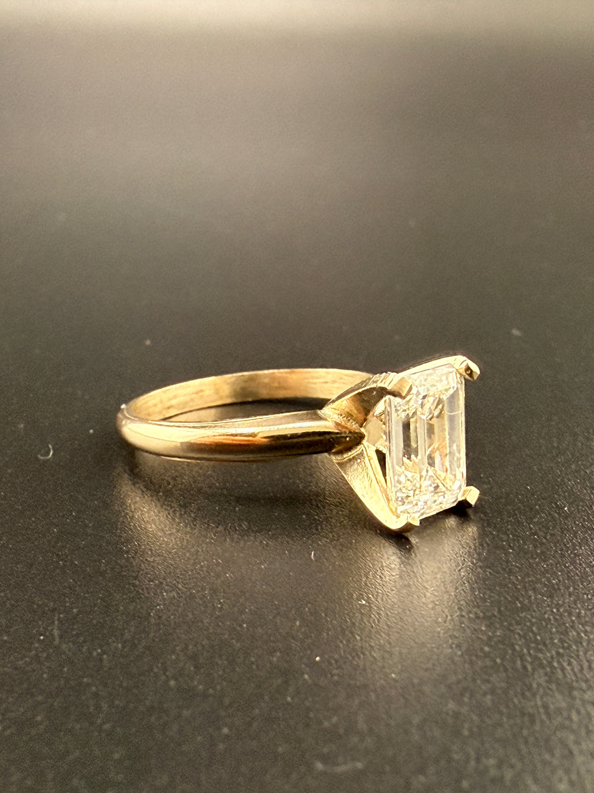 womens 14k white gold Lab grown solitare alternate product view
