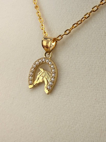 14k Gold Horseshoe Pendant