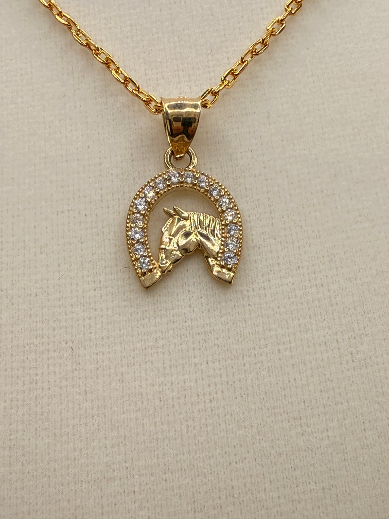 14k Gold Horseshoe Pendant