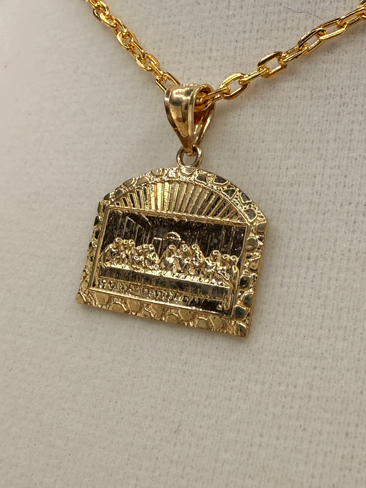 14K Solid Gold “The Last Supper” Pendant alternate product view