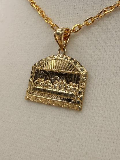 14K Solid Gold “The Last Supper” Pendant