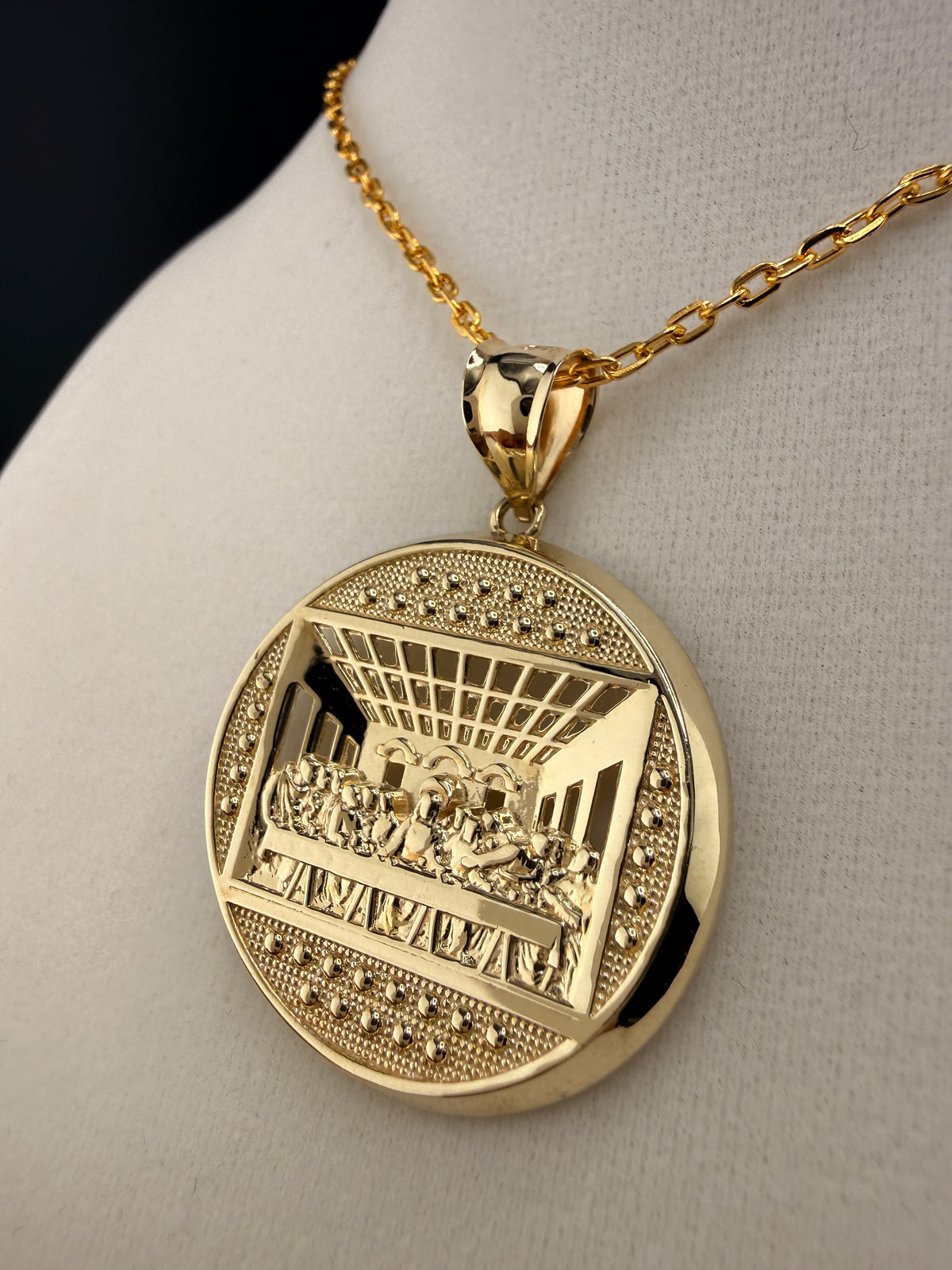 10K Solid Gold “The Last Supper” Pendant alternate product view