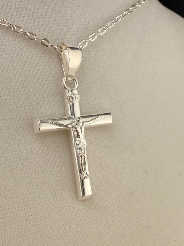 .925 Sterling Silver Cross Pendant – 1.5 Inch