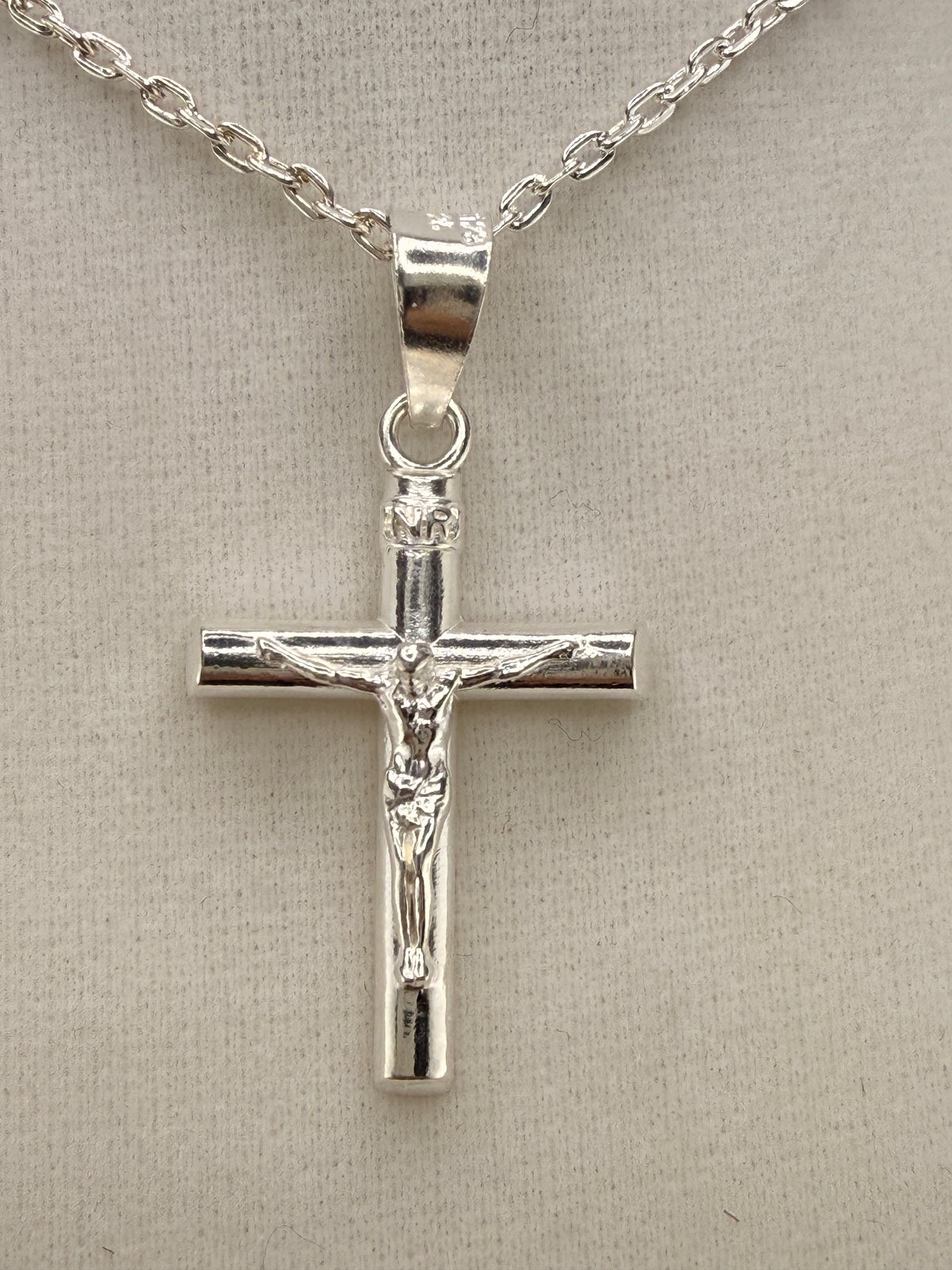 .925 Sterling Silver Cross Pendant – 1.5 Inch alternate product view