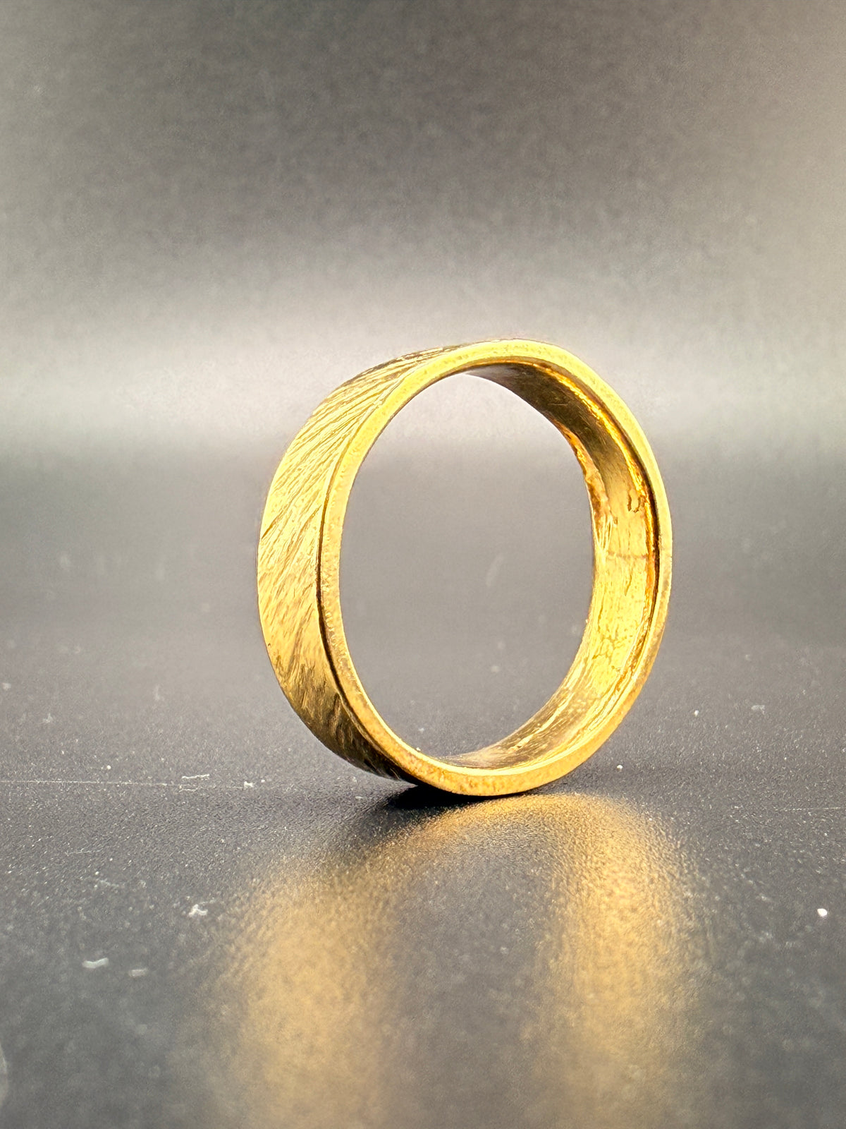 14K Gold Bonded Handcrafted Gold Band – .925 Sterling Silver, Size 10.5 alternate product view