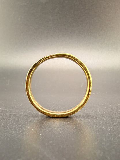 14K Gold Bonded Handcrafted Gold Band – .925 Sterling Silver, Size 10.5
