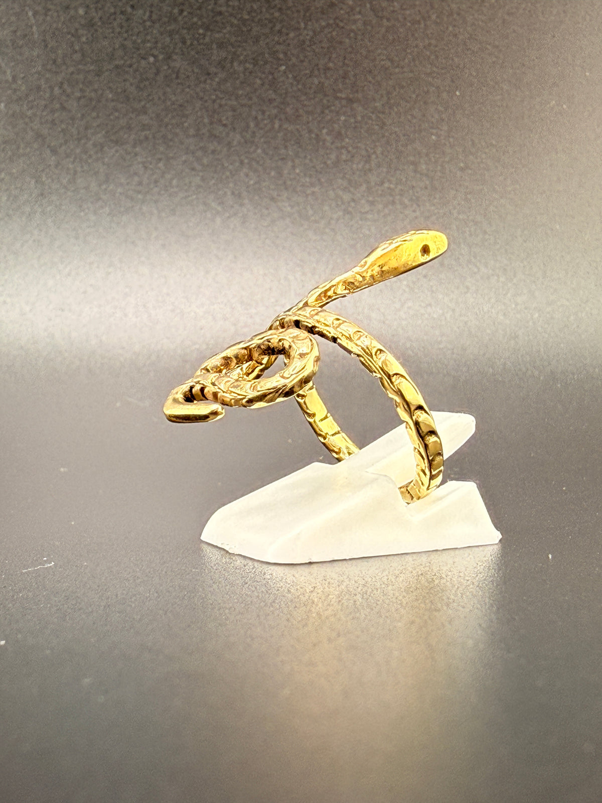 14K Gold Bonded Sterling Silver Snake Ring – 5.2 Grams alternate product view