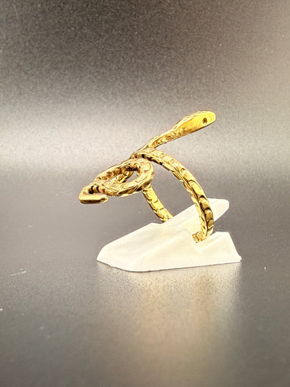 14K Gold Bonded Sterling Silver Snake Ring – 5.2 Grams
