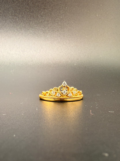 14K Gold Bonded Sterling Silver Tiara Ring – CZ DIAMONSDS - 7