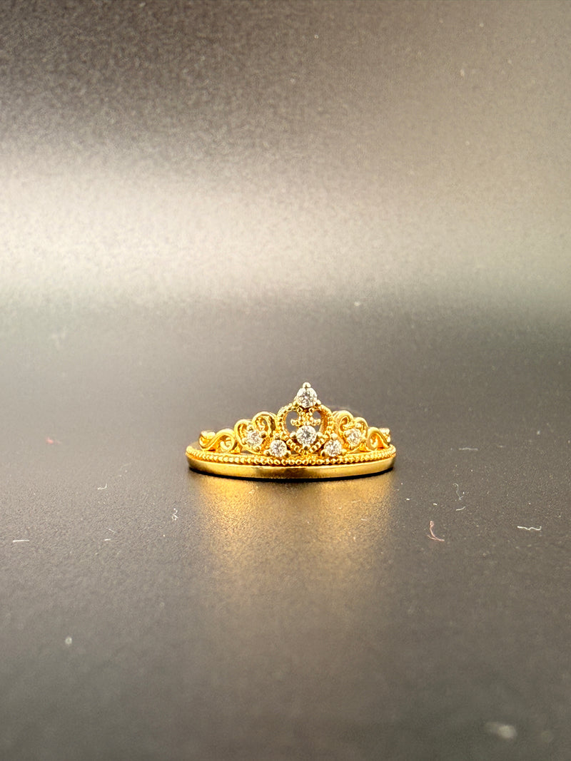 14K Gold Bonded Sterling Silver Tiara Ring – CZ DIAMONSDS - 7