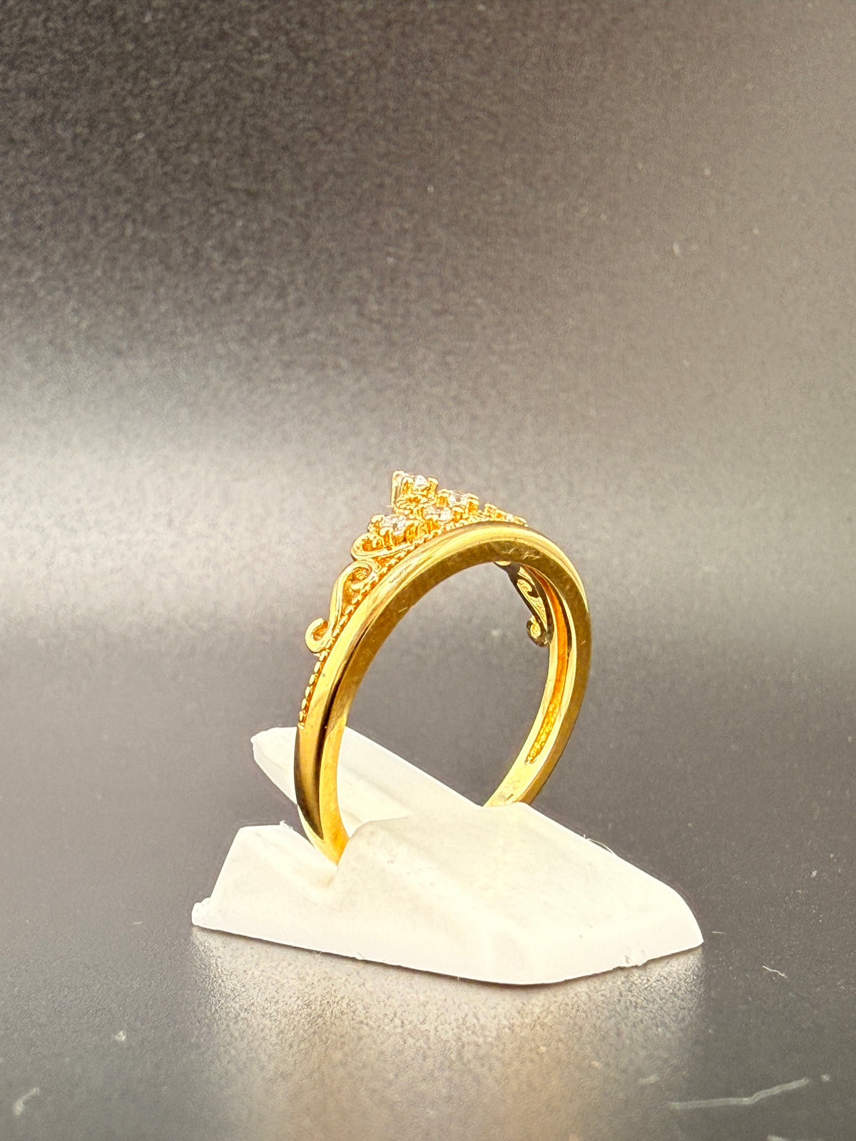 14K Gold Bonded Sterling Silver Tiara Ring – CZ DIAMONSDS - 7
