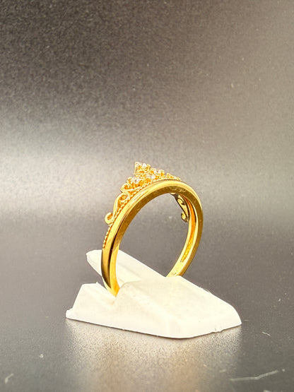 14K Gold Bonded Sterling Silver Tiara Ring – CZ DIAMONSDS - 7