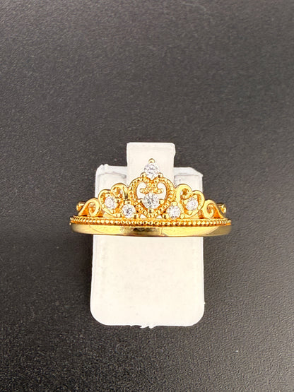14K Gold Bonded Sterling Silver Tiara Ring – CZ DIAMONSDS - 7