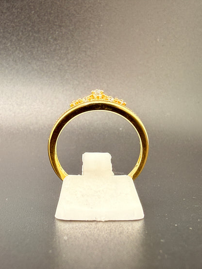 14K Gold Bonded Sterling Silver Tiara Ring – CZ DIAMONSDS - 7