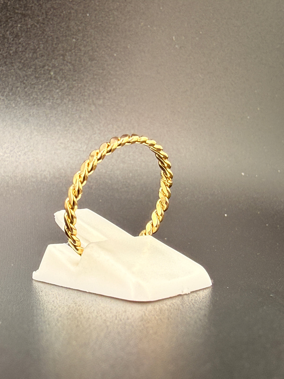 14K Gold Bonded Sterling Silver Twist Wire Band Ring - 8 detail view